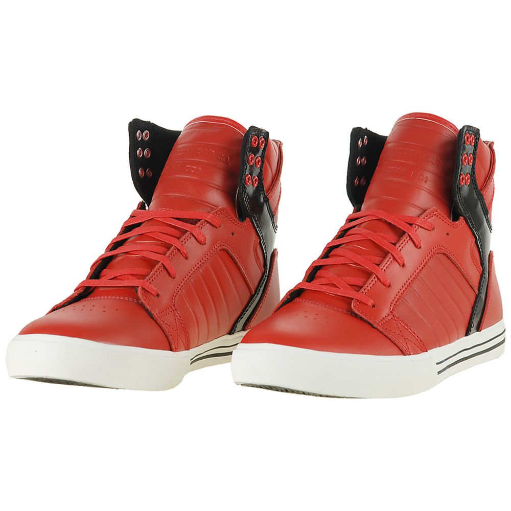 Baskets Montantes Supra SkyTop Rouge Red/Black Homme | RYL-69344220